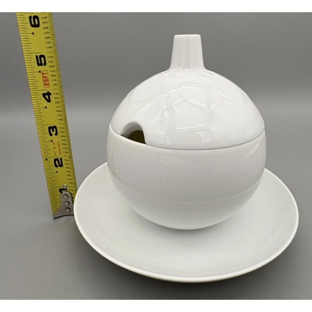 Vintage Rosenthal White Porcelain‎ Lidded Bowl & Plate Made in Germany 6